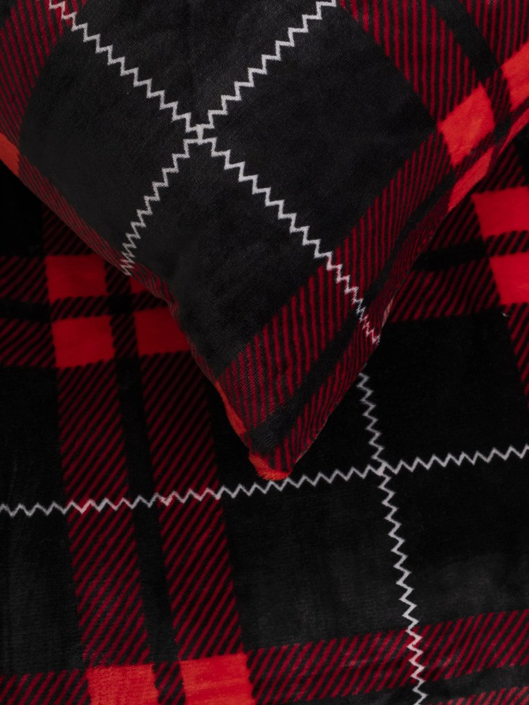 Obliečka na vankúš mikroplyš Exclusive 50 × 70 cm - Scot červené