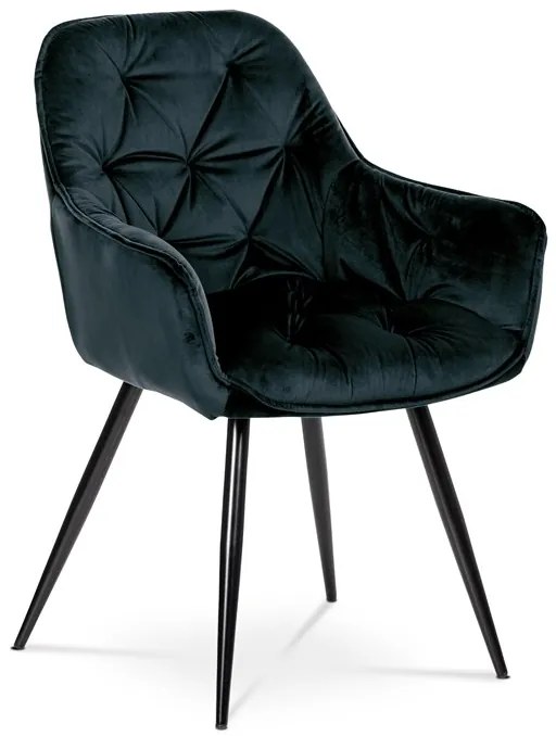 Autronic BONTEC Jedálenská stolička, modrá, zamatová látka, DCH-421 BK4 Farba: Hnedá