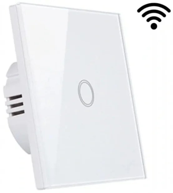 MILIO Sklenený nástenný dotykový vypínač 9608 WIFI - biely