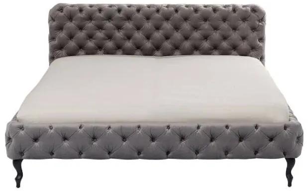 Desire Velvet manželská posteľ 160x200 cm strieborno sivá