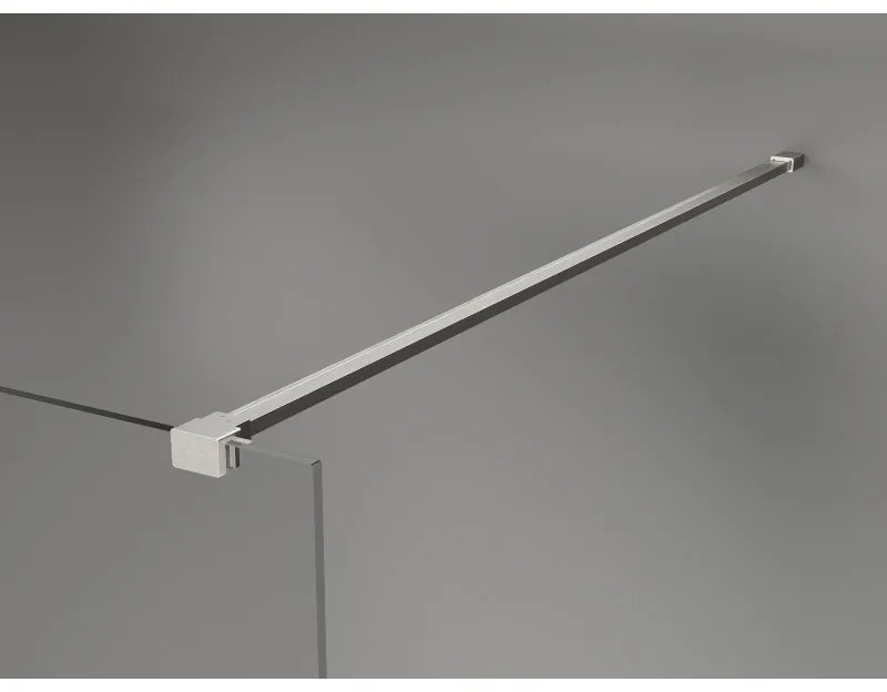 Mexen Lunar sprchová stena ľavá 110 x 200 cm, 8mm číre sklo, brúsená oceľ, 830-110-000-97-00-L