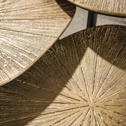 Konferenčný stôl 32-42 Ray 2-set Drevo Antique Gold - Komfort-nábytok