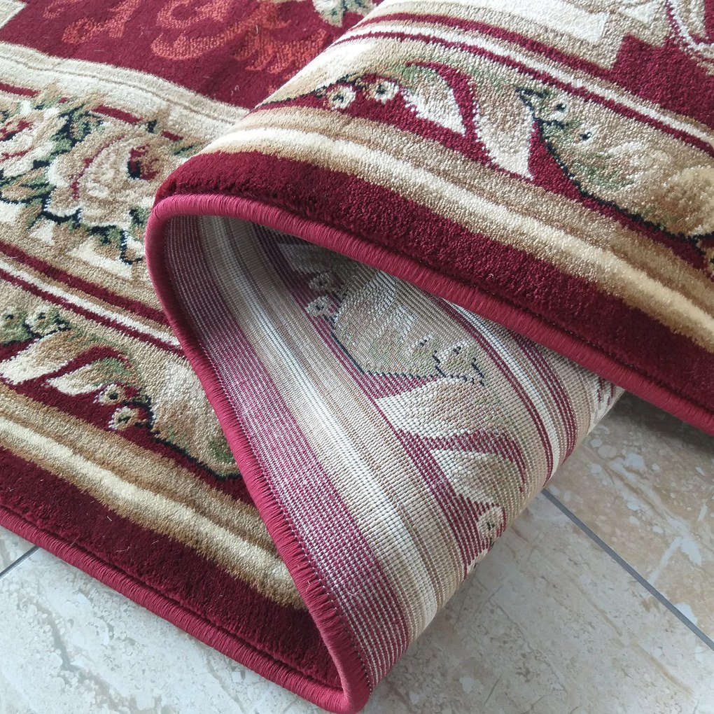 DY Exkluzívny koberec 04 – červený – 100 cm Rozmer: 60 cm