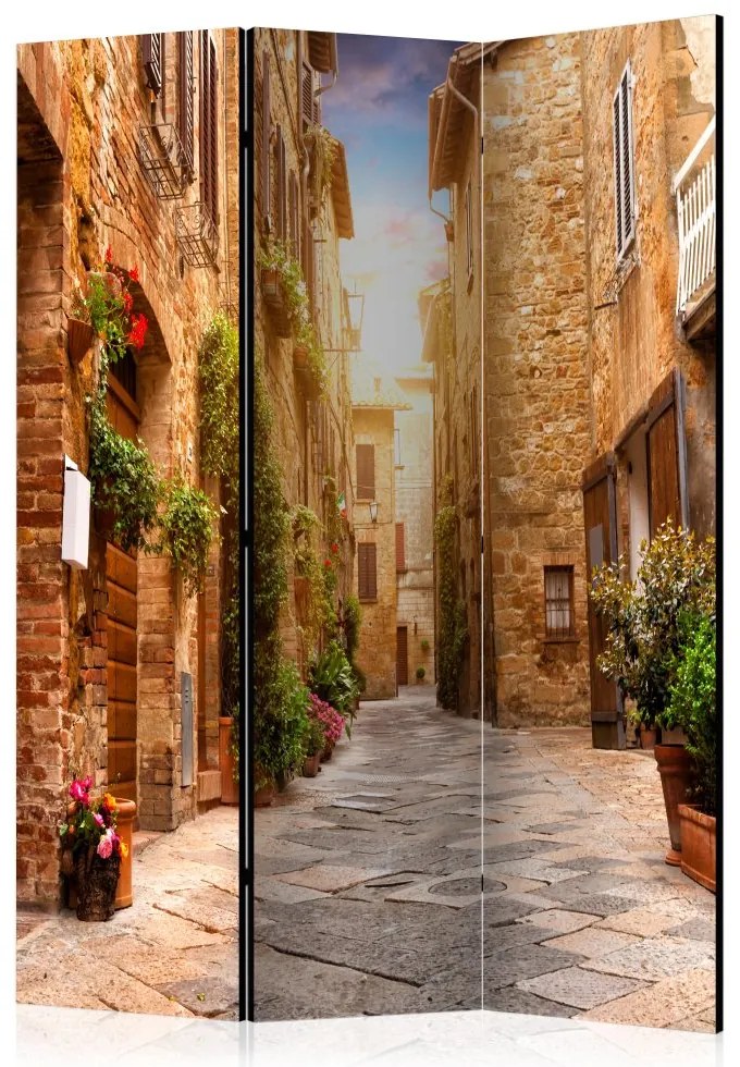 Artgeist Paraván - Colourful Street in Tuscany [Room Dividers]