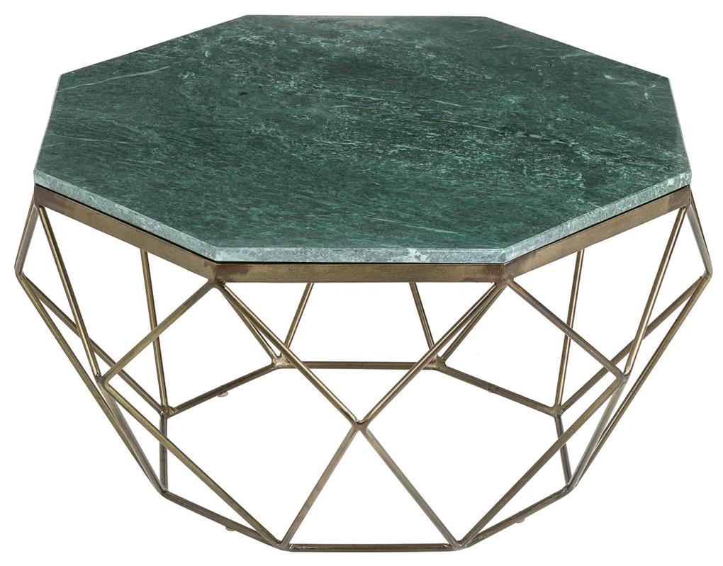 Konferenčný stolík Diamond 69cm mramor zelený