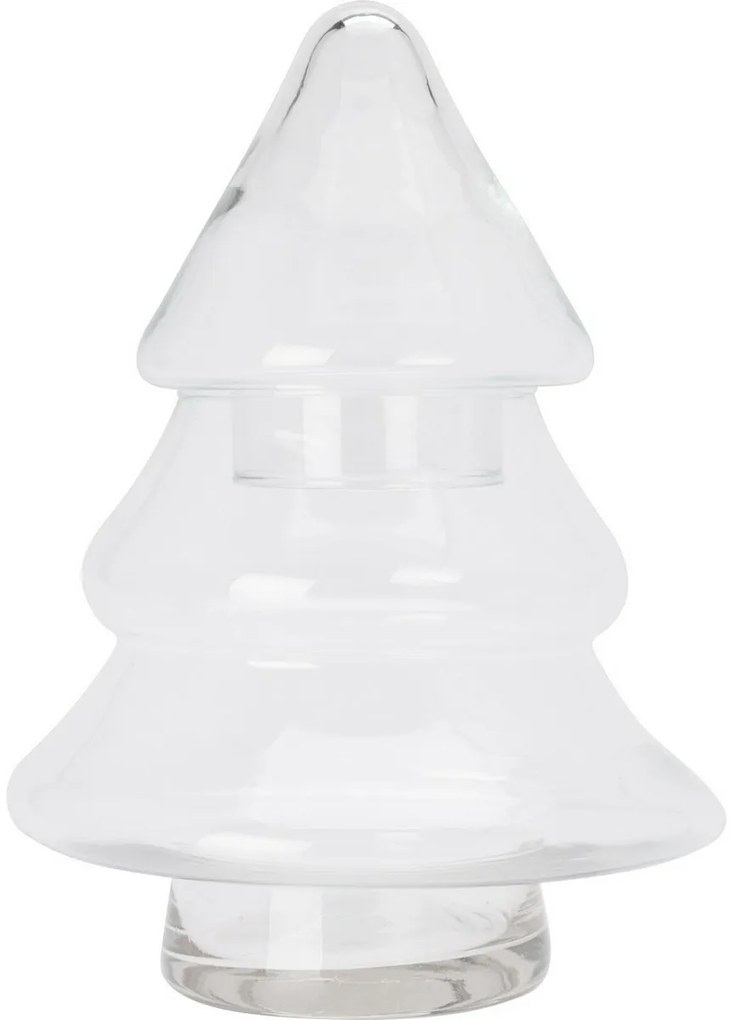 Sklenená vianočná dóza Stromček 17 × 17 × 25 cm