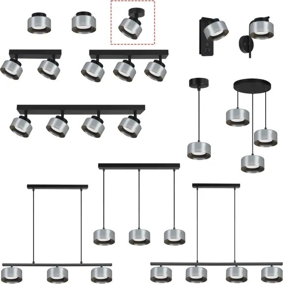 Brilagi -LED RGB stmievateľné bodové svietidlo AURA LUX 1xGX53/14W/230V Wi-Fi Tuya čierna/dymová
