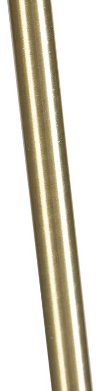 Stojaca lampa zlatá/mosadzná s čiernym zamatovým tienidlom 40/40 cm - Parte