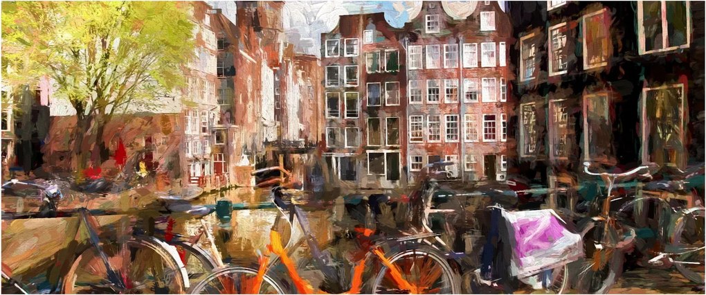 Obraz - Amsterdam (120x50 cm)