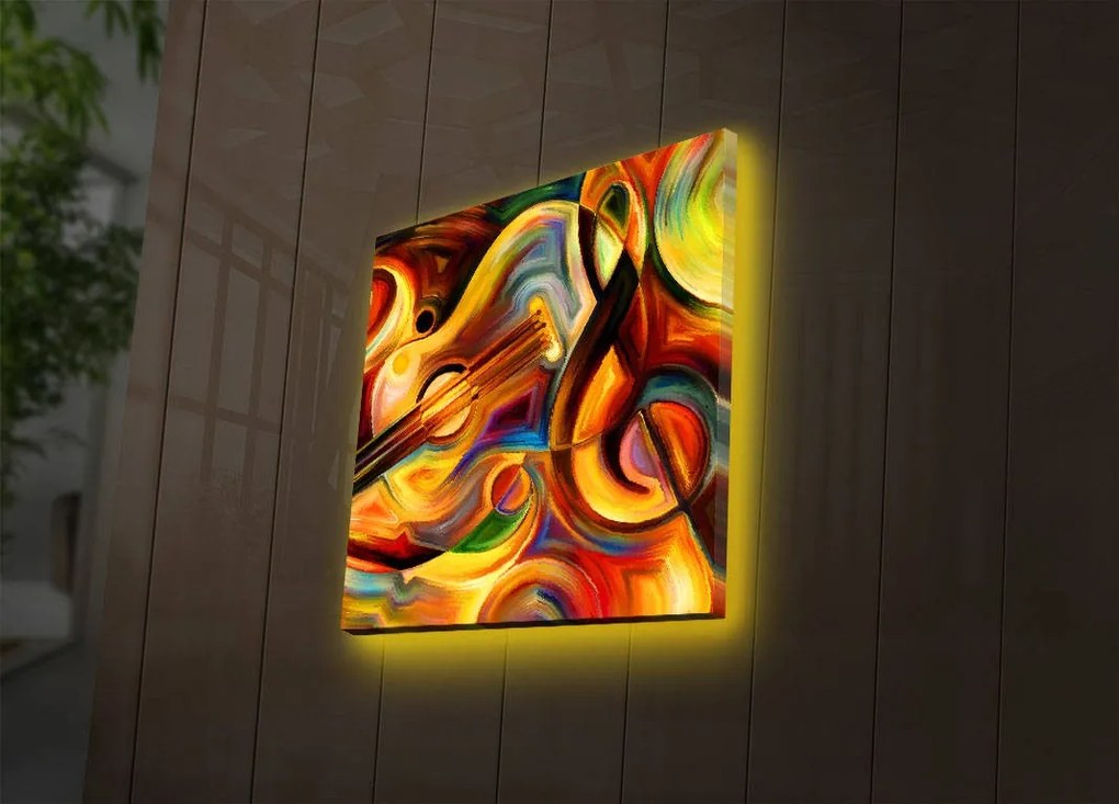 Obraz s LED osvetlením FAREBNÁ HUDBA 15 40 x 40 cm