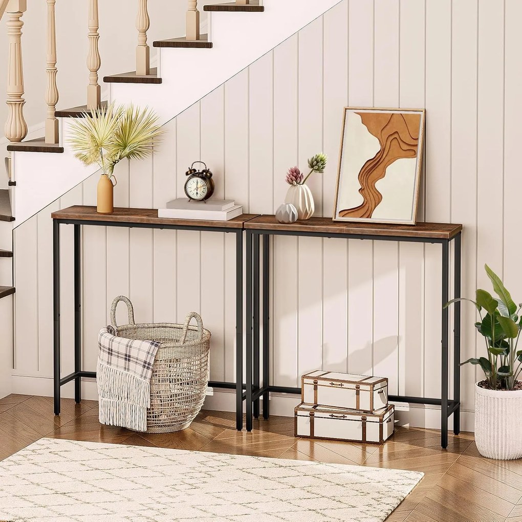 Konzolový stolek Vasagle Roosty 75 cm černý/hnědý