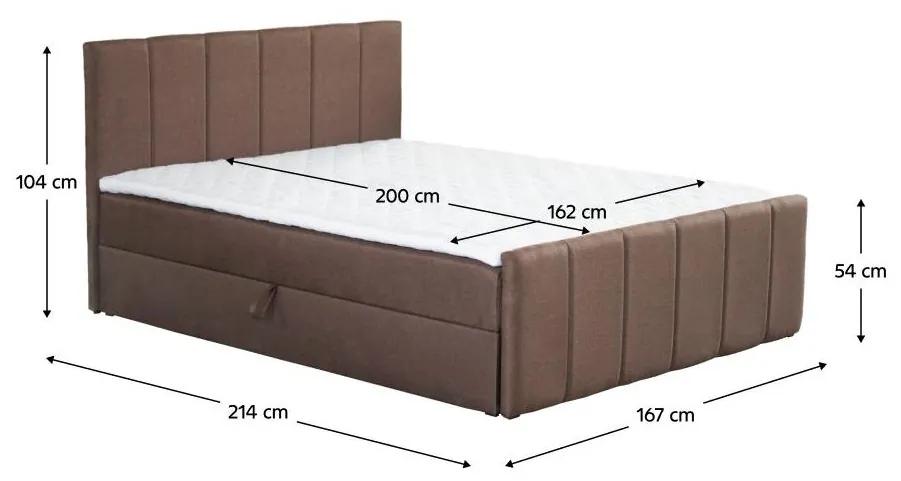 Tempo Kondela Boxspringová posteľ, 160x200, hnedá, STAR