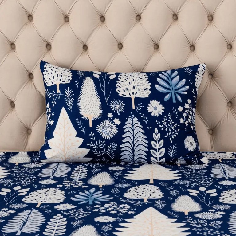 Obliečka na vankúš z mikrovlákna INDIGO BLOOM 50x70 cm, modrý