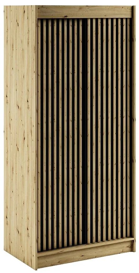 Skriňa Lamelo 1 100 Dub Artisan/čierna