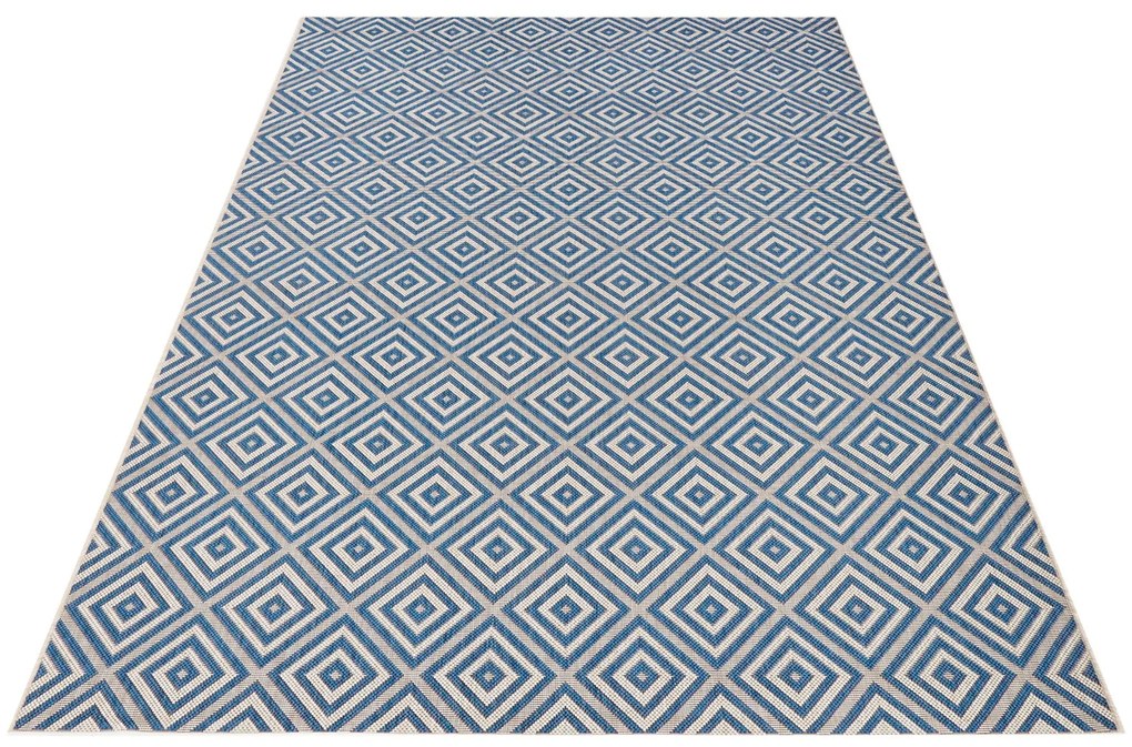 Kusový koberec Meadow 102468 Blue – na von aj na doma, 140x200, modrá, chodba / predsieň, Hanse Home