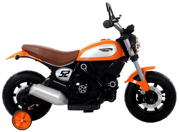 LEAN TOYS ELEKTRICKÁ MOTORKA - QK307 - ORANŽOVÁ - MOTOR - 2x45W, BATÉRIE - 2x6V4,5Ah - 2022
