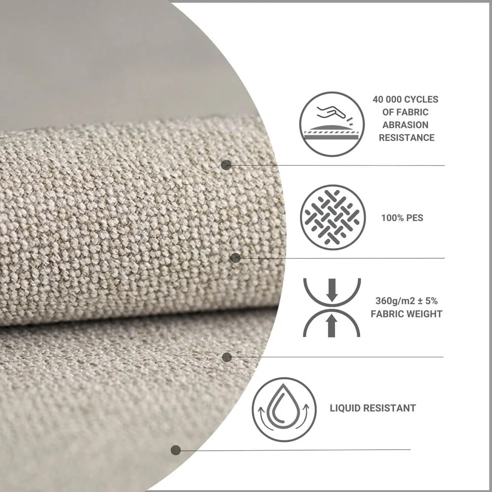 Béžová boxspring posteľ s úložným priestorom 140x200 cm Novento – Maison de Rêve