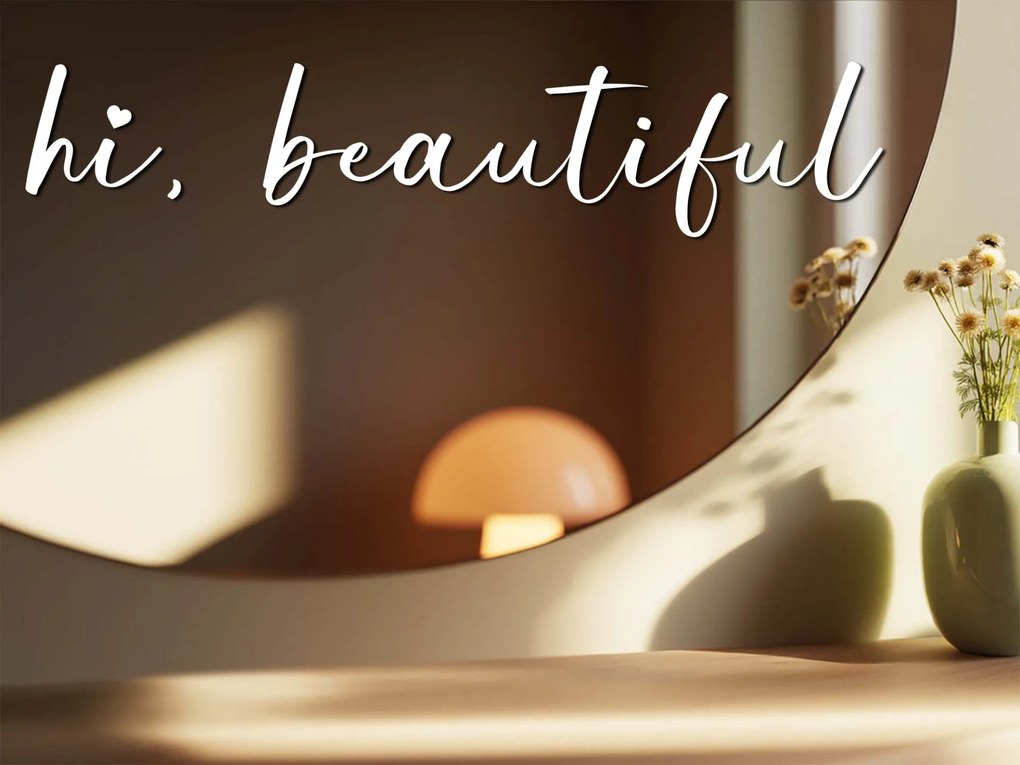 Nálepka na zrkadlo S20 – Hi, beautiful