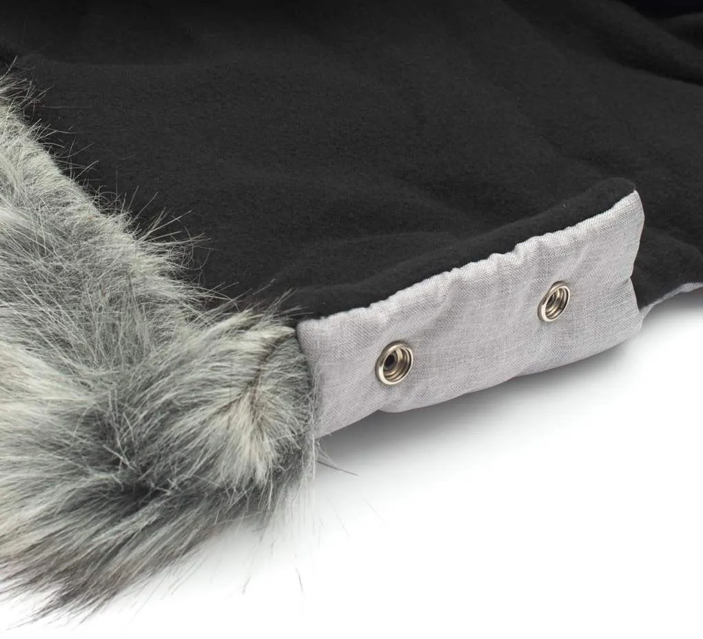 Rukávník na kočiar 2v1 New Baby s kožušinkou grey