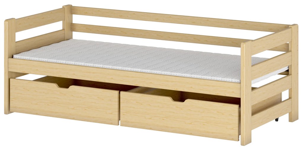 Detská posteľ 90 x 190 cm Erin (s roštom a úl. priestorom) (borovica). Akcia -10%. Vlastná spoľahlivá doprava až k Vám domov. 1012868