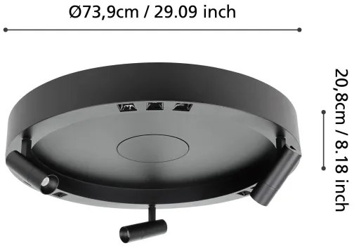 Eglo 390052 - LED Stmievateľné svietidlo BRUSCOLI 3xLED/8W/230V + 3xLED/8,5W + DO