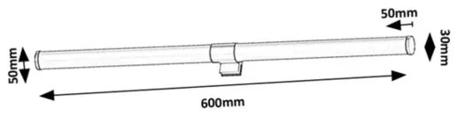 Rabalux 75044 - LED kúpeľňové zrkadlové osvetlenie ZAIN LED/8W/230V IP44 60 cm