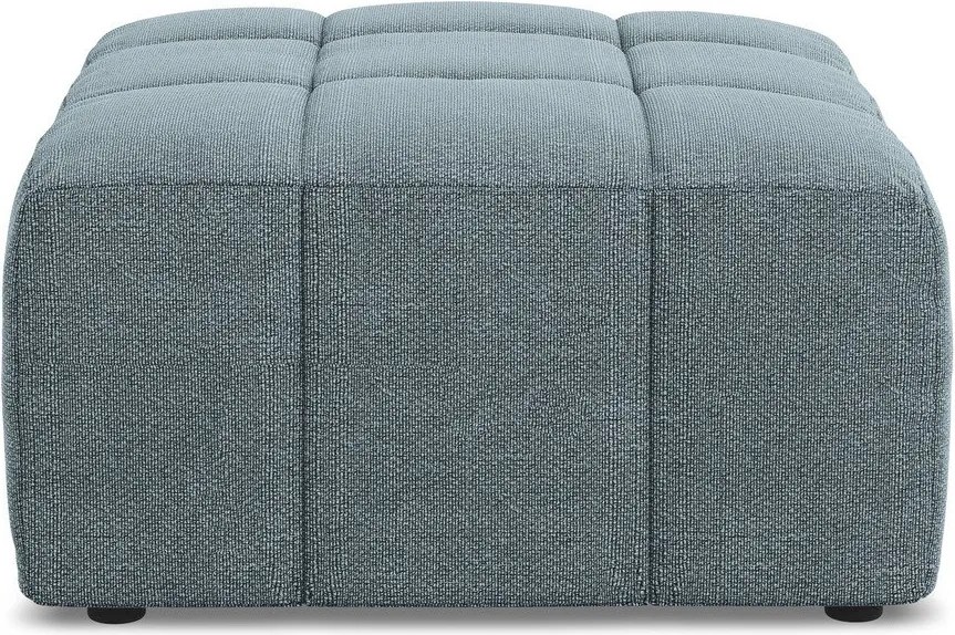 Modrá podnožka z textílie buklé Aloha – Makamii