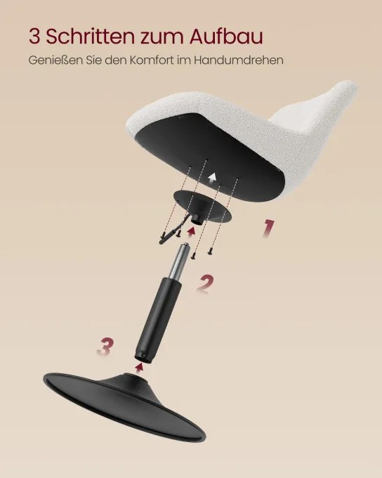 Otočná stolička LJB160WD01 biela