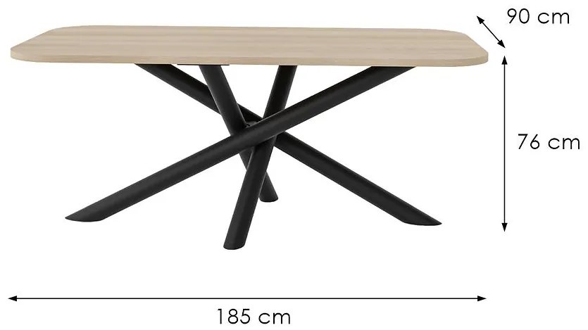 Stôl Oslo 185x90cm Dub Lindberg