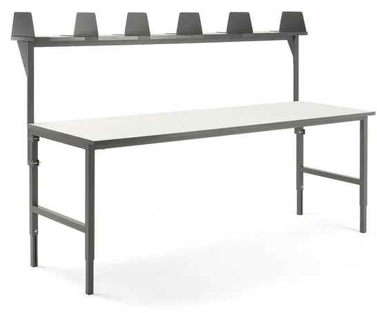 Dielenský stôl Cargo, 2400x750 mm, horná polica