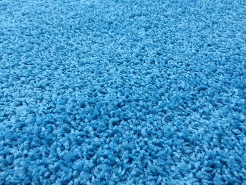Vopi koberce AKCE: 100x170 cm Metrážový koberec Color Shaggy modrý - Rozměr na míru s obšitím cm