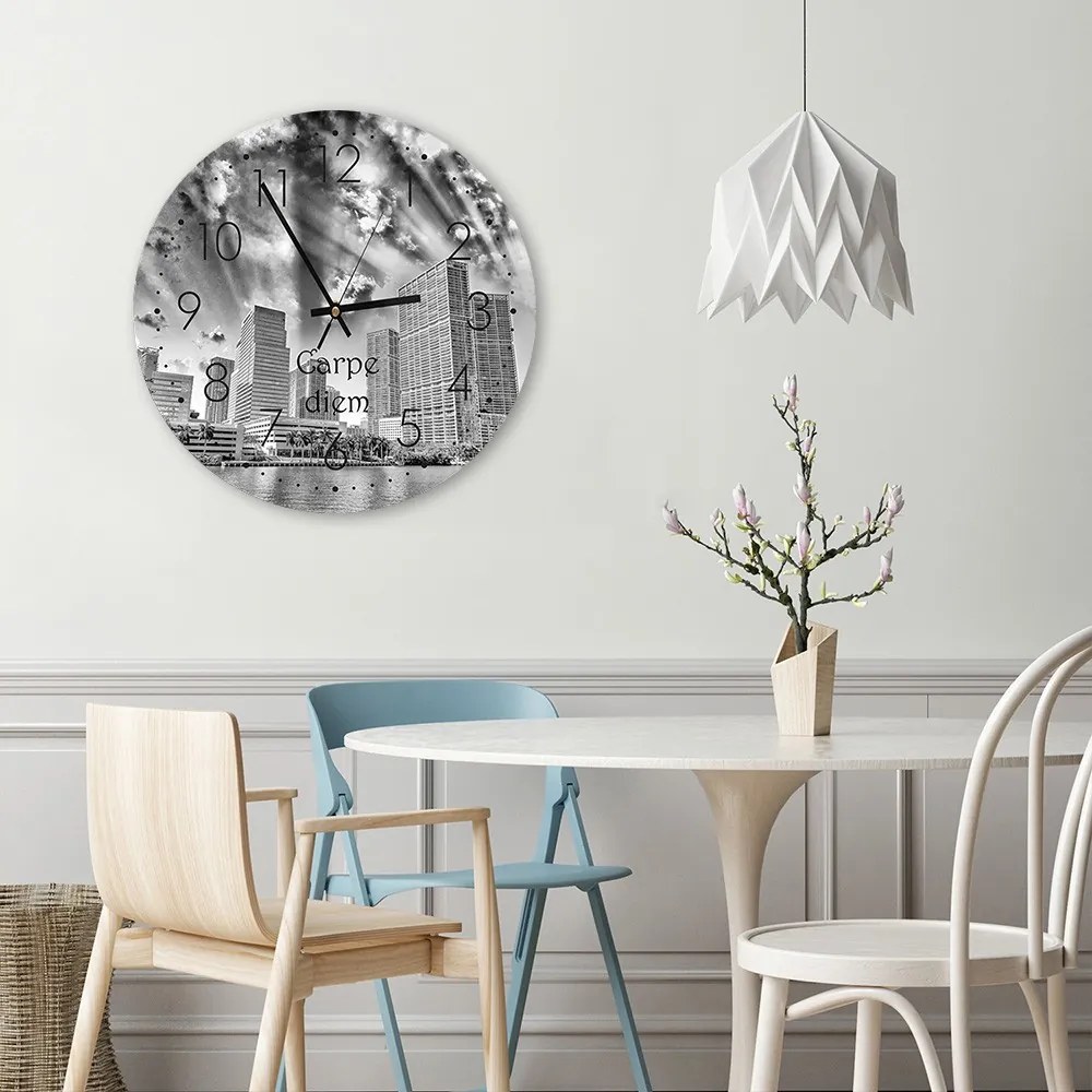 Gario Hodiny na stenu Carpe diem Rozmery: 60 x 60 cm