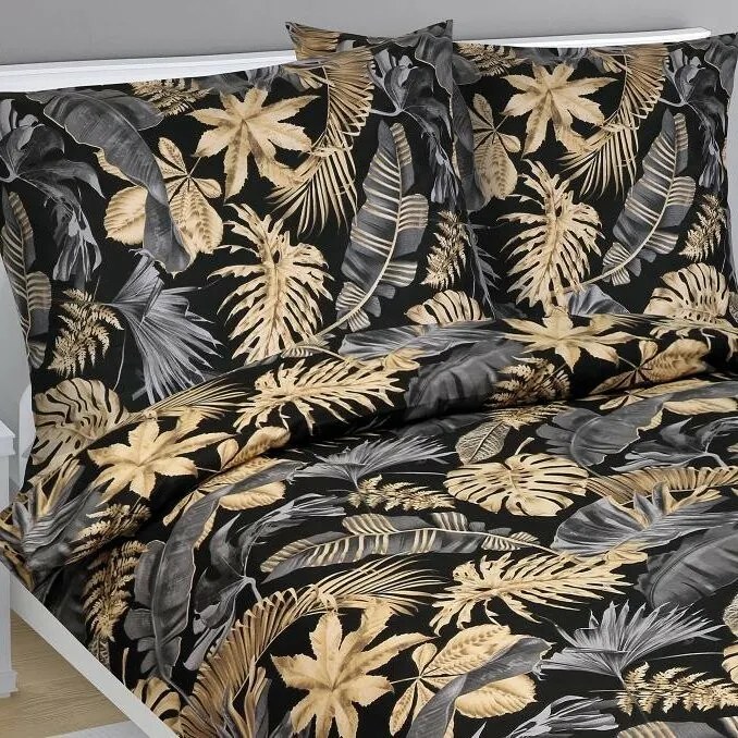 Bellatex Bavlnené obliečky Monstera , 140 x 200 cm, 70 x 90 cm