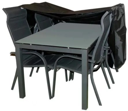 Doppler Ochranný obal na stôl 180 x 100 cm + 4 stohovacie, polohovacích kresiel