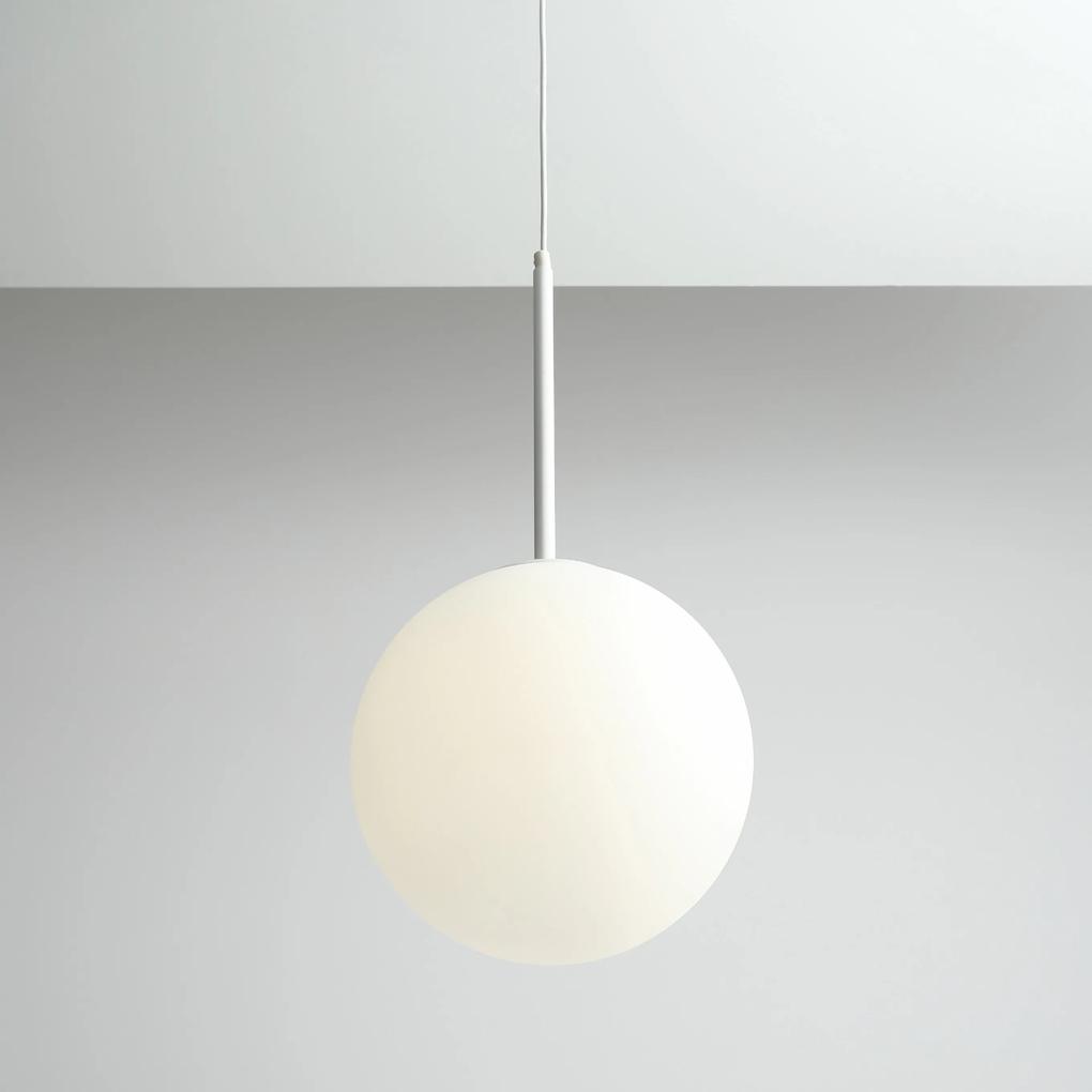 BOSSO | Elegantná závesná lampa s tienidlom z mliečneho skla Farba: Biela