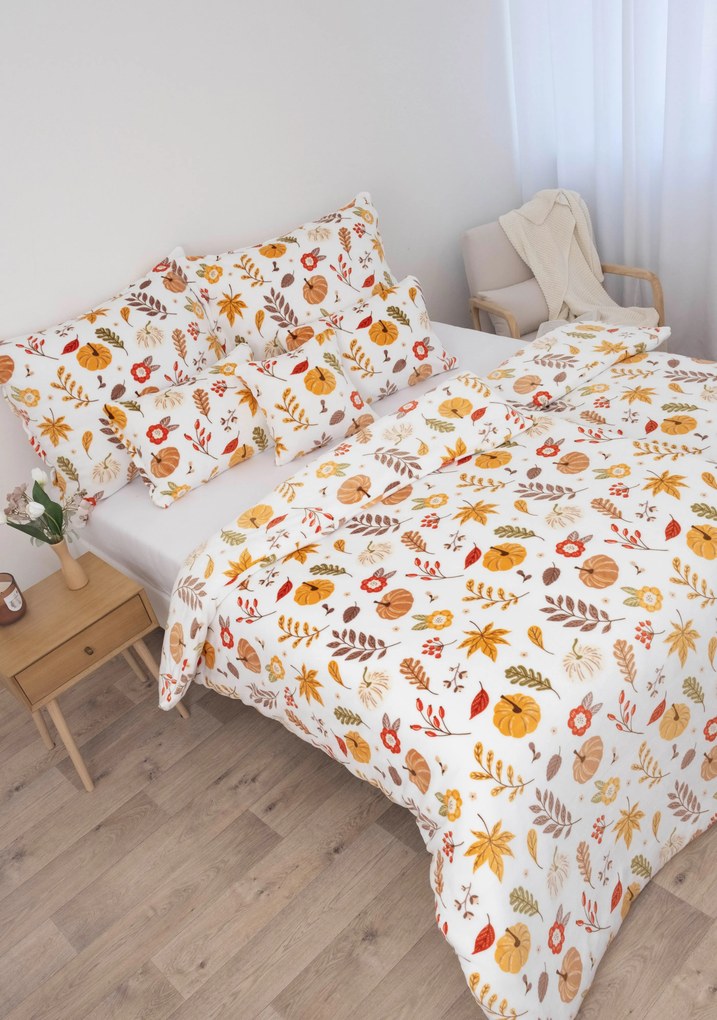 Predĺžené obliečky mikroplyš Exclusive – Tekvica 140 × 220 cm, 70 x 90 cm