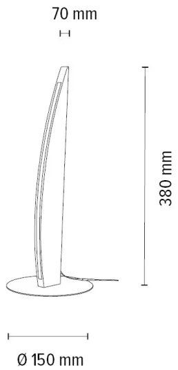 Spot-Light 7017404200000 - LED stmievateľná stolová lampa DUBAI LED/4W/230V dub