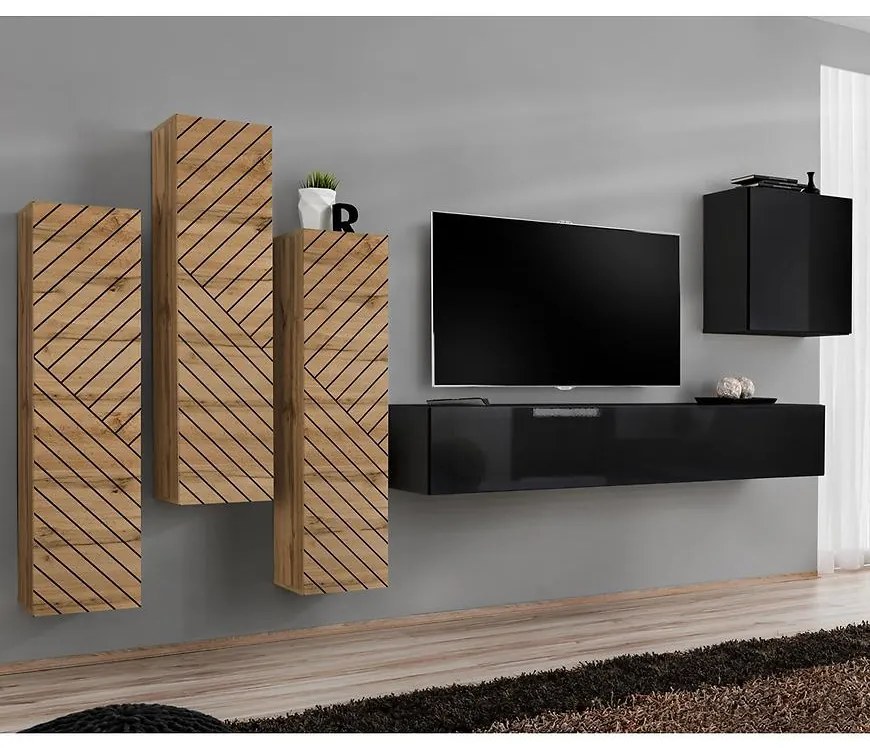 Obývacia Stena Switch III Line Wotan/Čierna