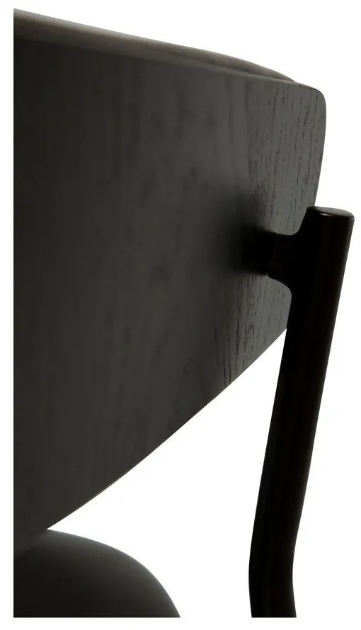 Matne čierne jedálenské kreslo s podrúčkami Crib – DAN-FORM Denmark