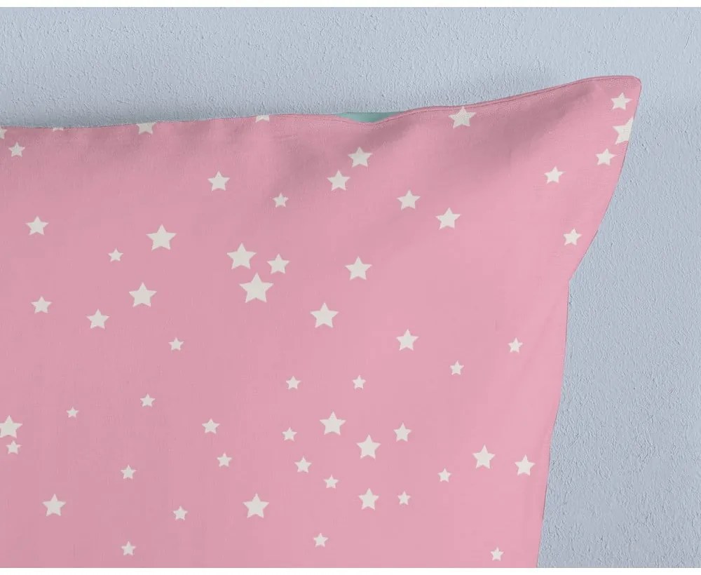 Ružové bavlnené detské obliečky na jednolôžko 140x200 cm Dash – Good Morning