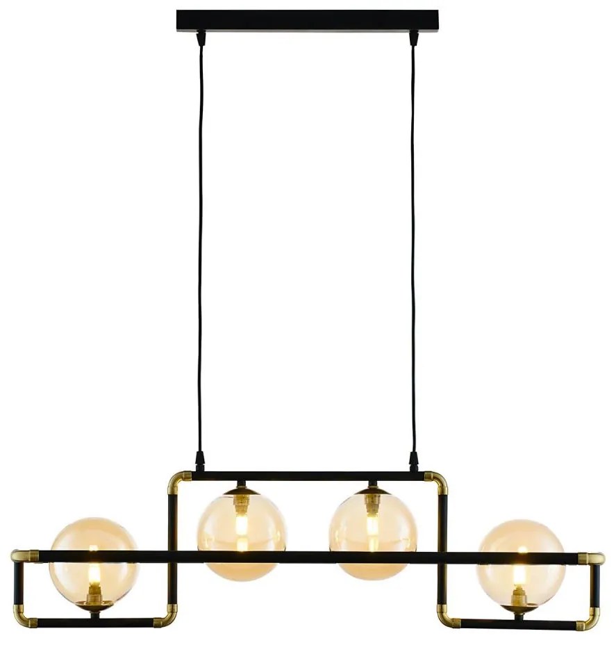 Jupiter 1983 - Luster na lanku ZAFRA 4xG9/10W/230V čierna/béžová