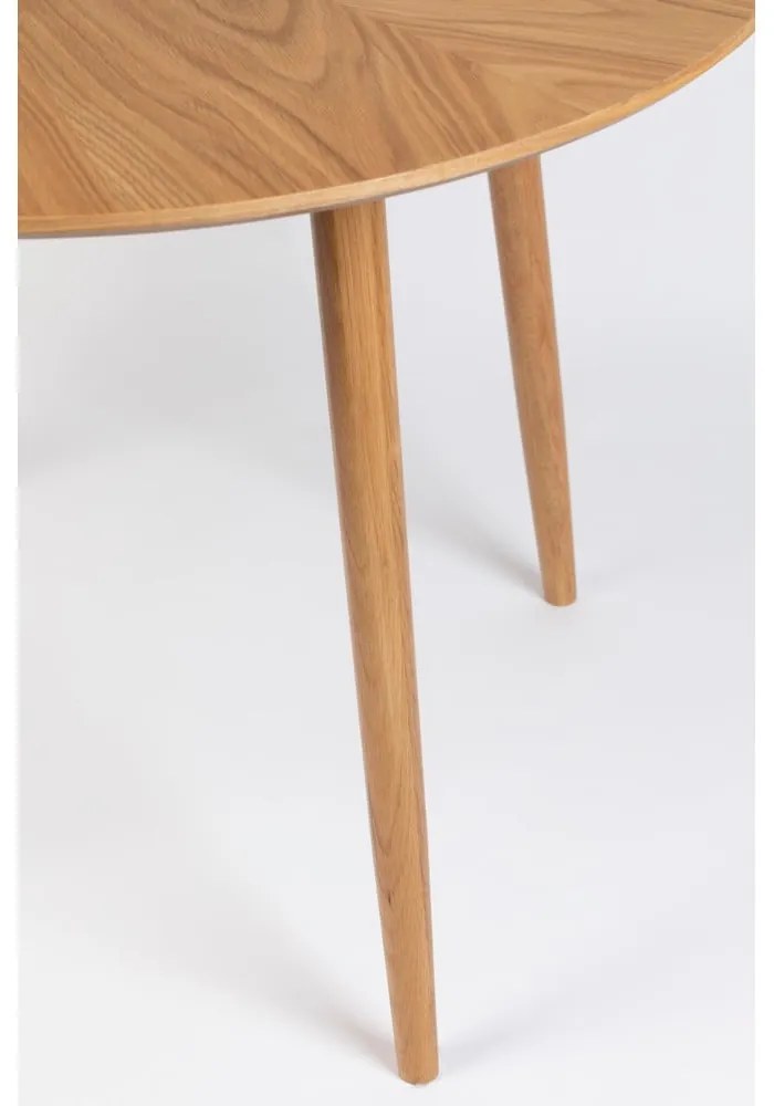 Okrúhly jedálenský stôl s doskou v dubovom dekore ø 120 cm Fabio – White Label