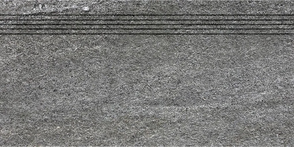 Schodovka Rako Quarzit tmavo šedá 30x60 cm mat DCVSE738.1