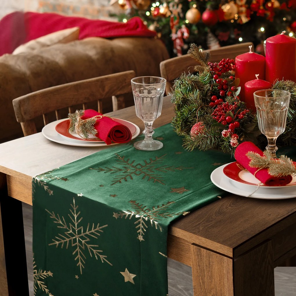 VIANOČNÝ BEHÚŇ NA STÔL ELEGANCE4 40X140 CM VZOROVANÝ