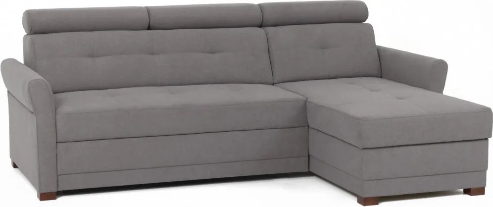 Rohová sedacia súprava Harris, ocelovo šedá látka, pravý roh