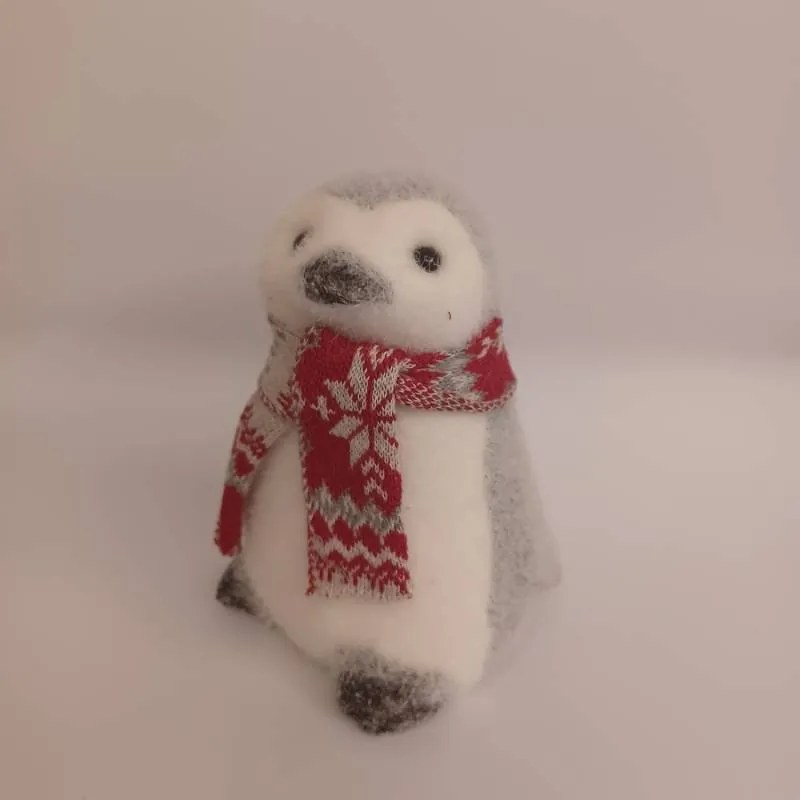 DECOLED Tučňák, 12 x 10 x 15 cm, šedý