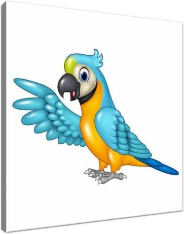 Obraz na plátne Modrý papagáj 30x30cm 2847A_1AI