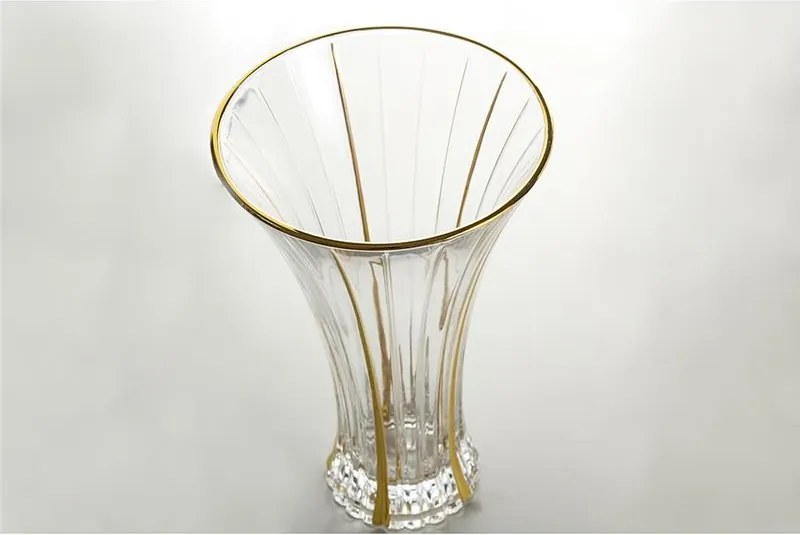 KRIŠTÁĽOVÁ VÁZA BOHEMIA PRESTIGE TIMELESS GOLD 320MM