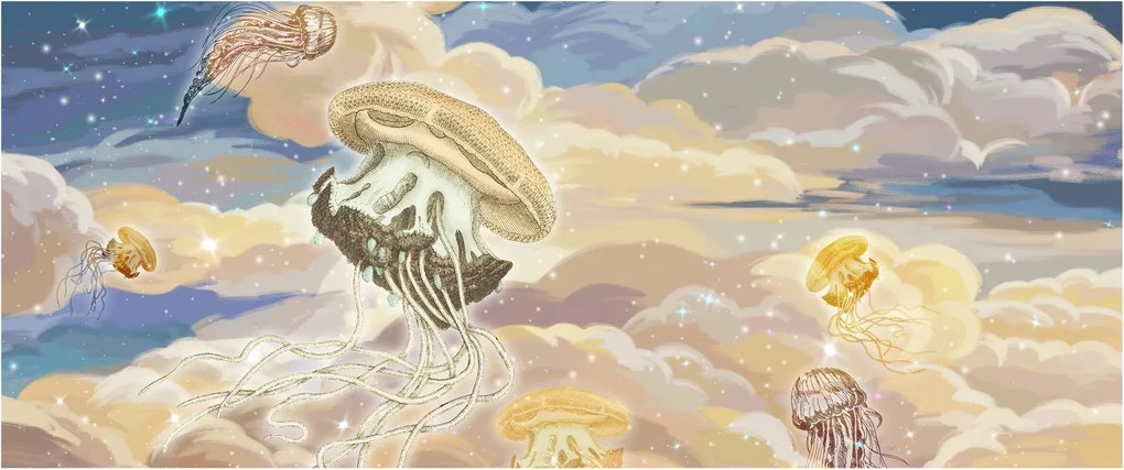 Obraz - Nebeské medúzy (120x50 cm)