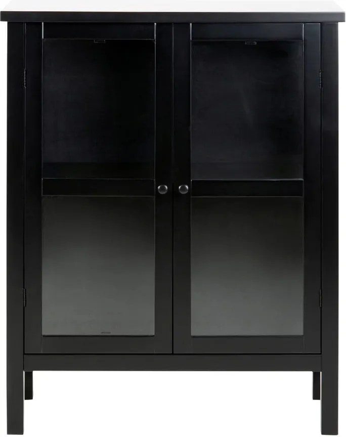 Čierna 2-dverová vitrína Actona Eton, výška 99,5 cm